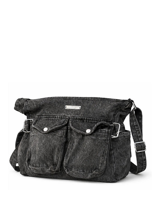 Sky - Stonewashed Black Denim Bag